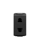 2-Pin Euro-American Socket Matt Black