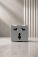 2-Pin + Earth Universal Socket Matt Black