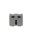 2-Pin + Earth Universal Socket Matt Black