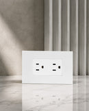2 gang 2-Pin + Earth American Socket