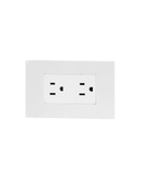2 gang 2-Pin + Earth American Socket