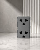 2 gang 2-Pin + Earth Euro-American Socket Matt