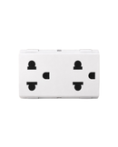2 gang 2-Pin + Earth Euro-American Socket