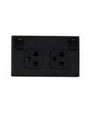 2 gang 2-Pin + Earth Switched Euro-American Socket