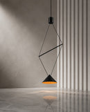 Pendant Lamp - Black + Orange 3000K